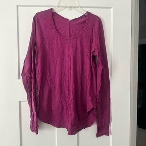 Women's Purple Long Sleeve Top